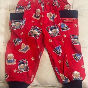 OshKosh B'gosh Red Bear Print Pants